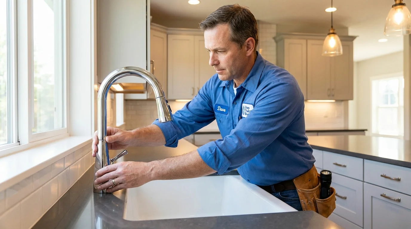 Kitchen faucet installation by Johns Plumbing LLC in Coaldale